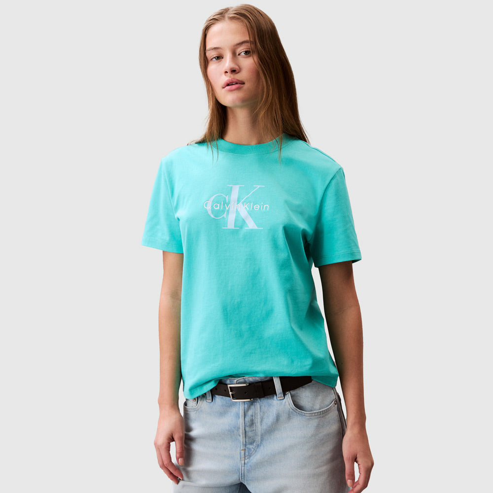 Calvin Klein Hero Classic Monologo T-Shirt - Turquoise |ThirdBaseUrban