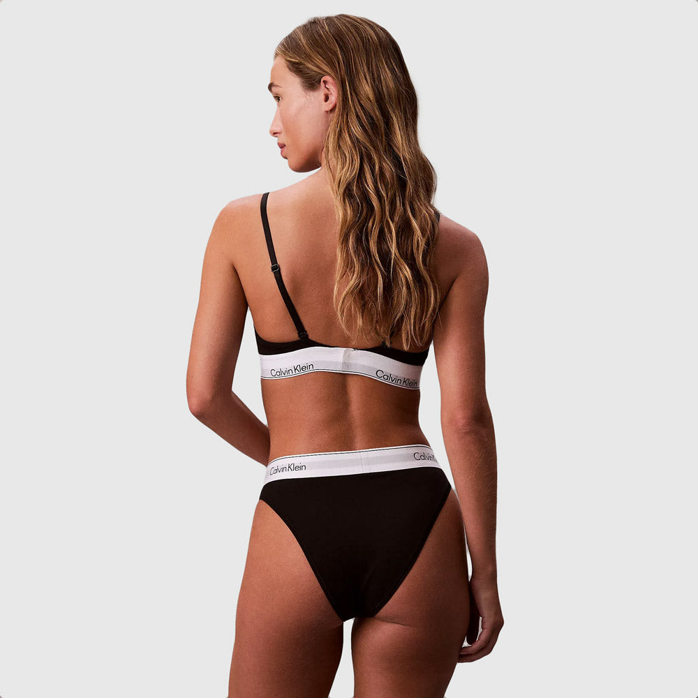 High Leg Bikini Bottom - Black