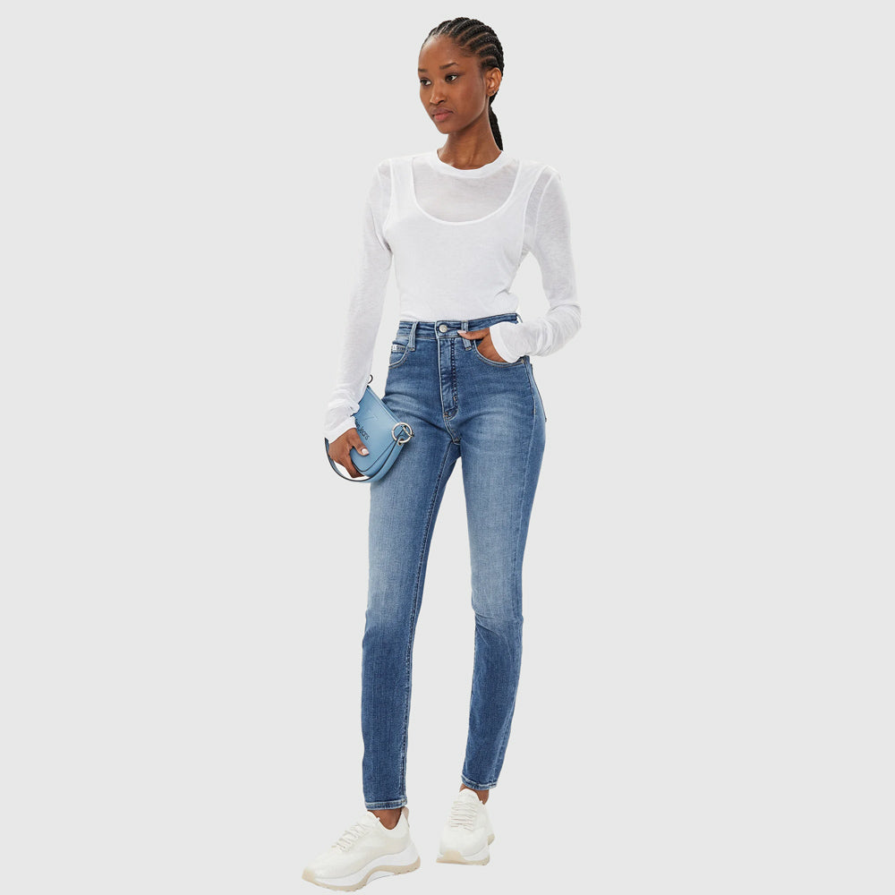 High Rise Skinny Jeans - Denim Medium