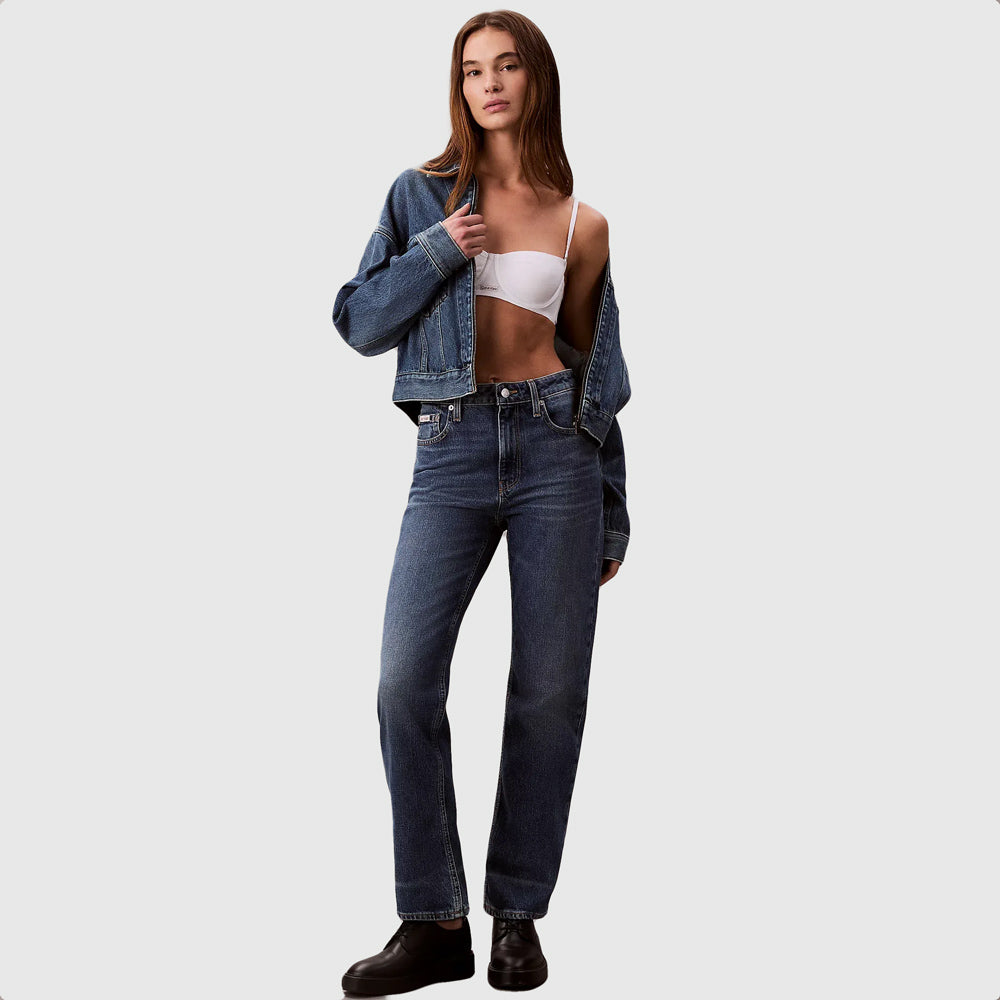 Calvin Klein High Rise Straight Stanton - Denim Medium |ThirdBaseUrban