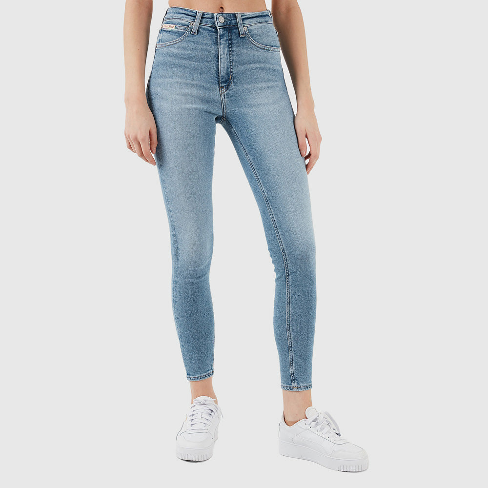 Calvin Klein High Rise Super Skinny Ankle Jeans - Denim Light |ThirdBaseUrban