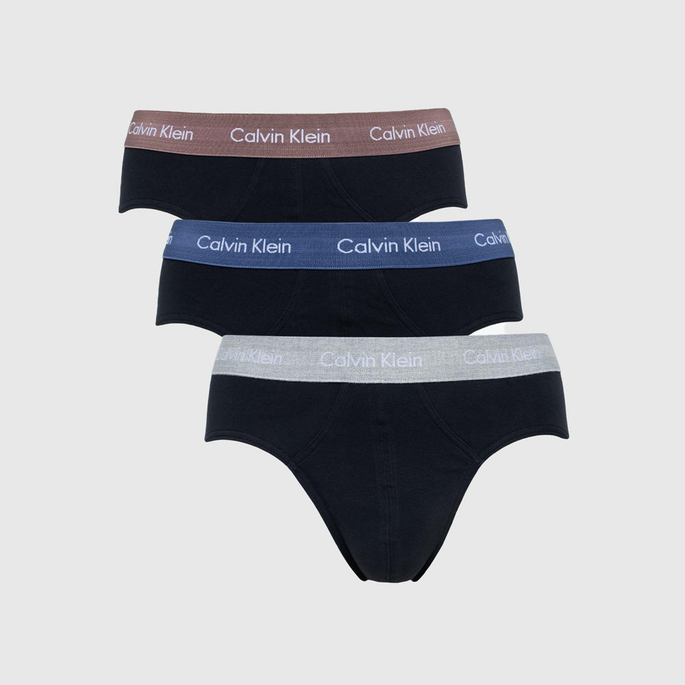 Calvin Klein 3 Pack Hip Brief - Black Multi |ThirdBaseUrban