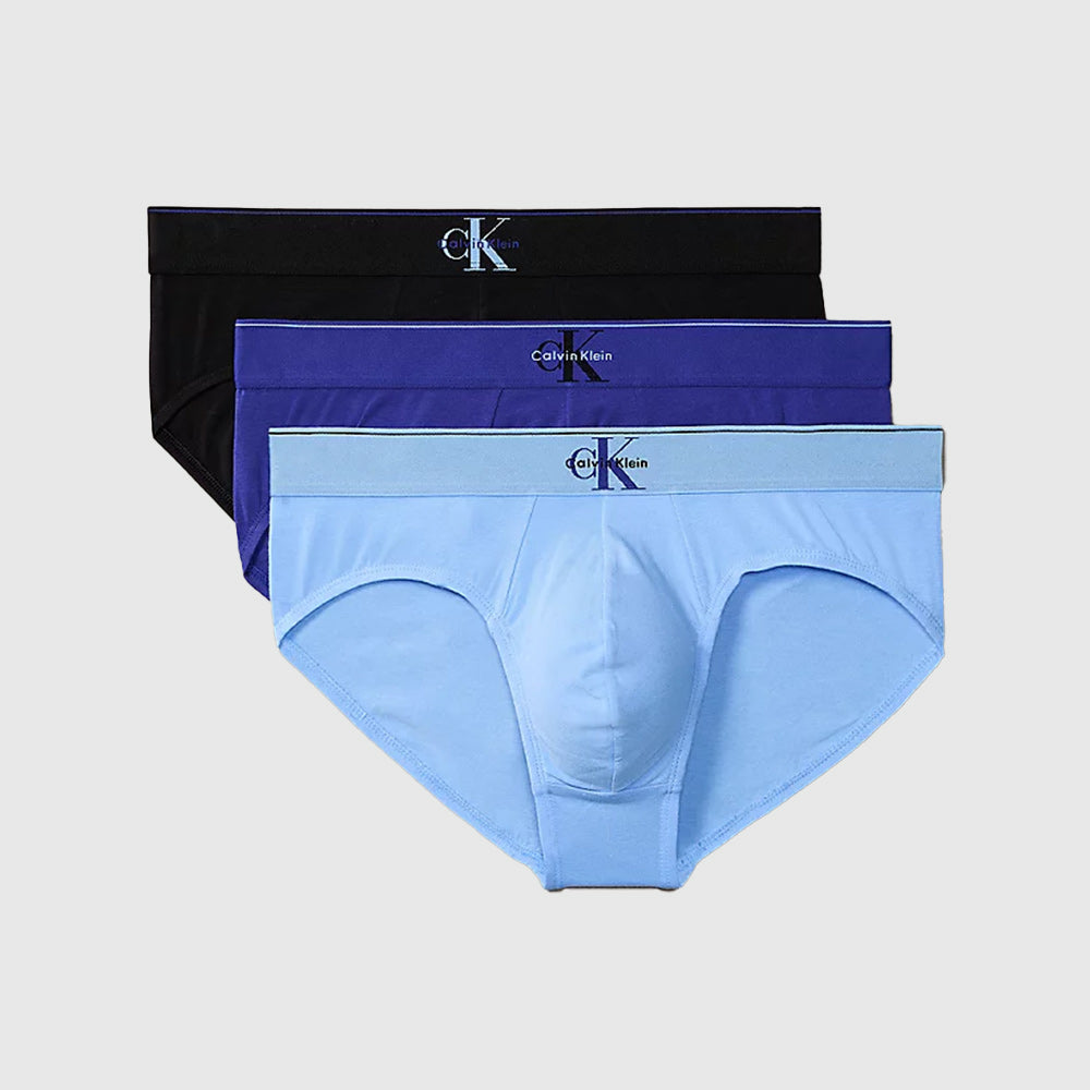 3 Pack Hip Brief - Blue Multi