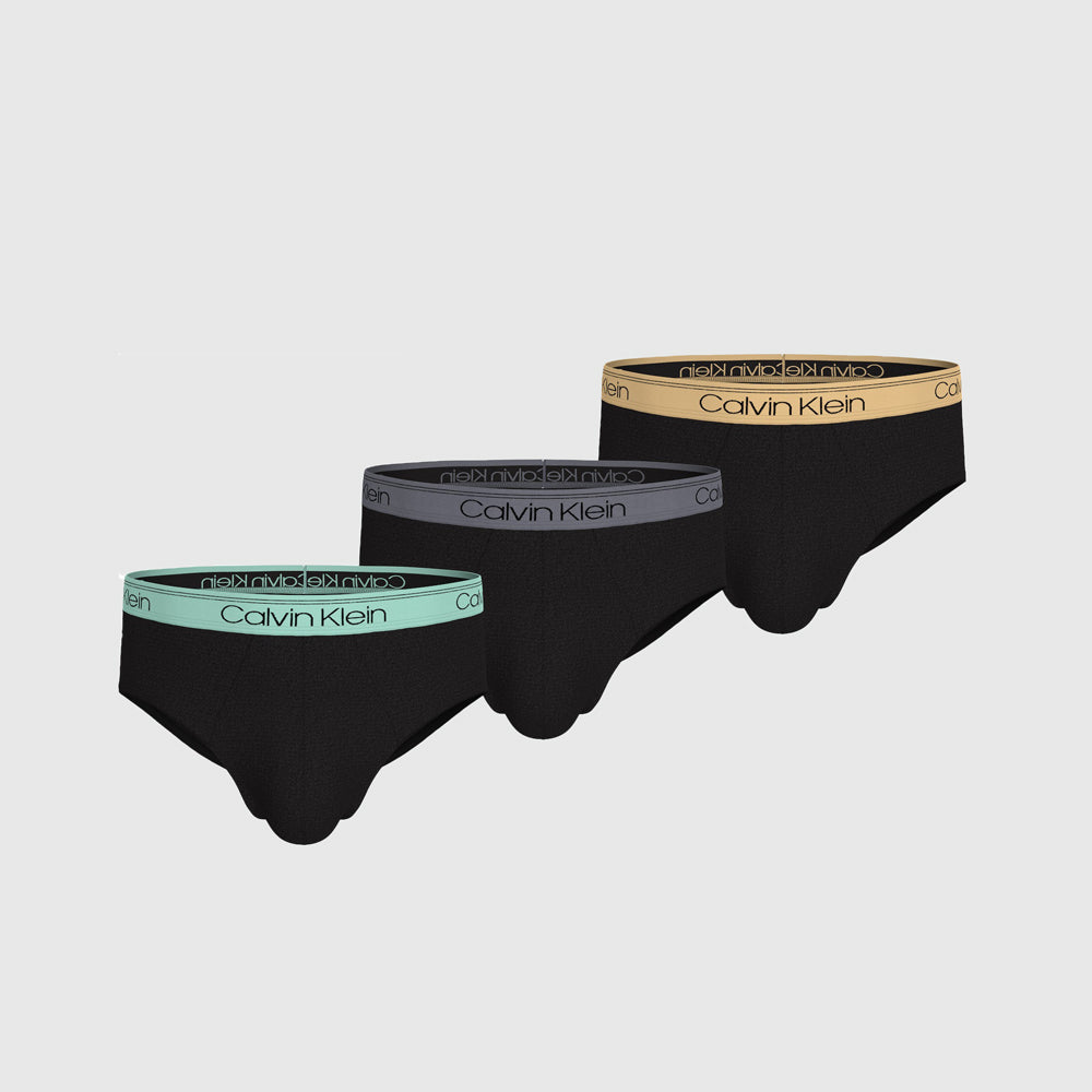 Calvin Klein 3 Pack Hip Brief - Black Multi |ThirdBaseUrban