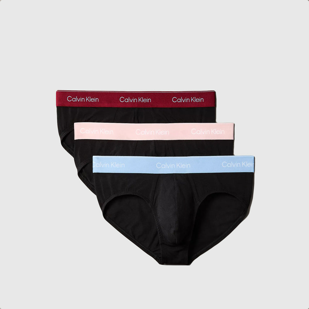 Calvin Klein 3 Pack Hip Brief - Black Multi |ThirdBaseUrban