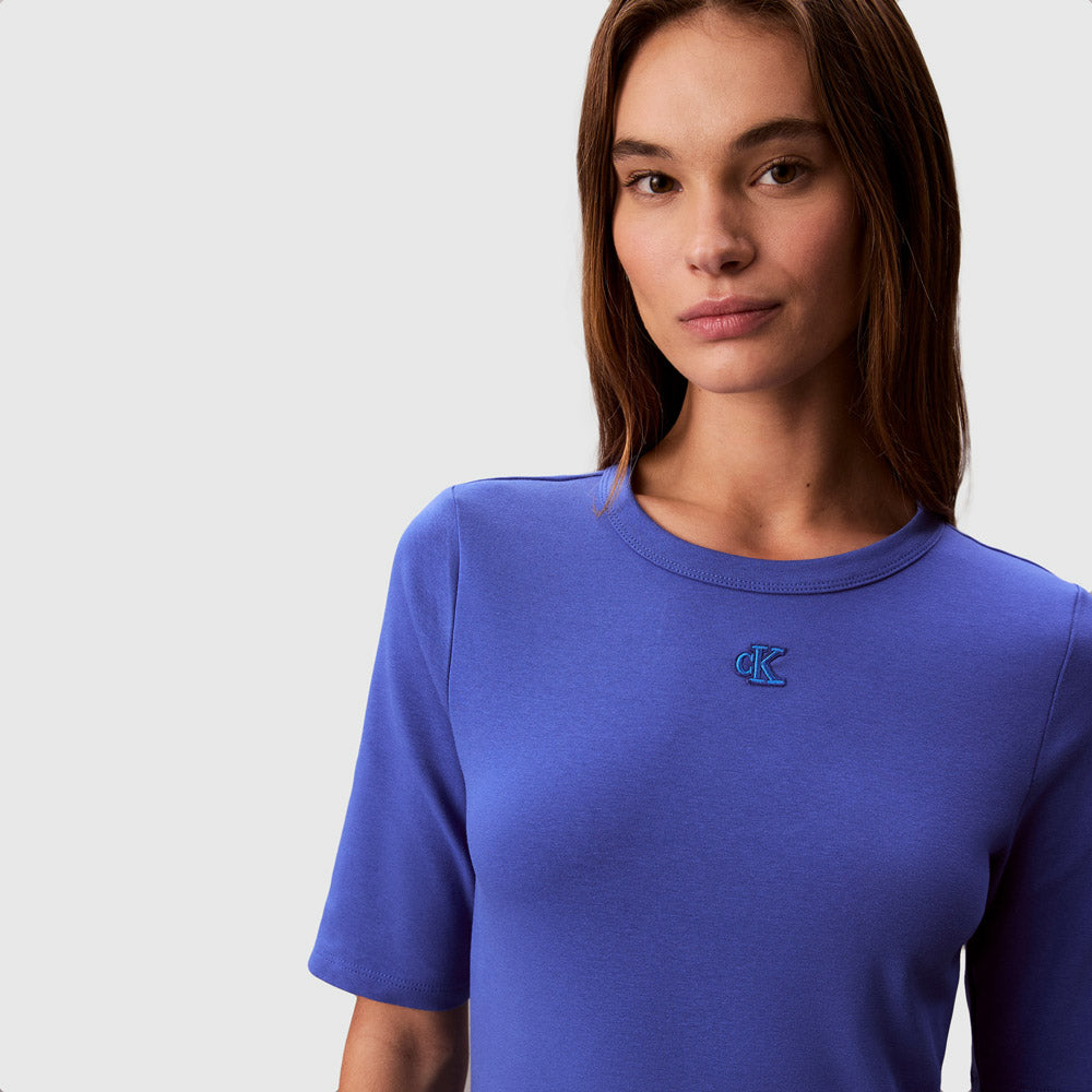 Contour Rib Midi Dress - Blue