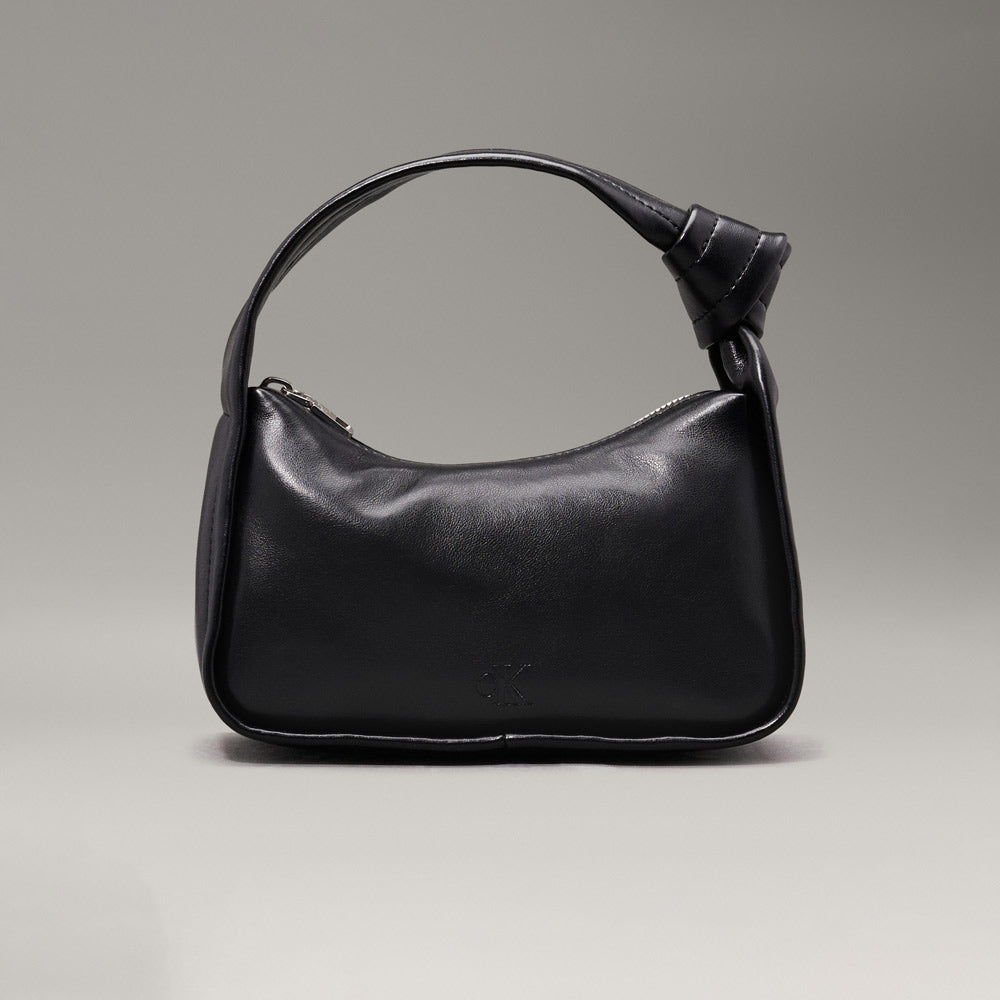 Knotted Mini Block Bag - Black
