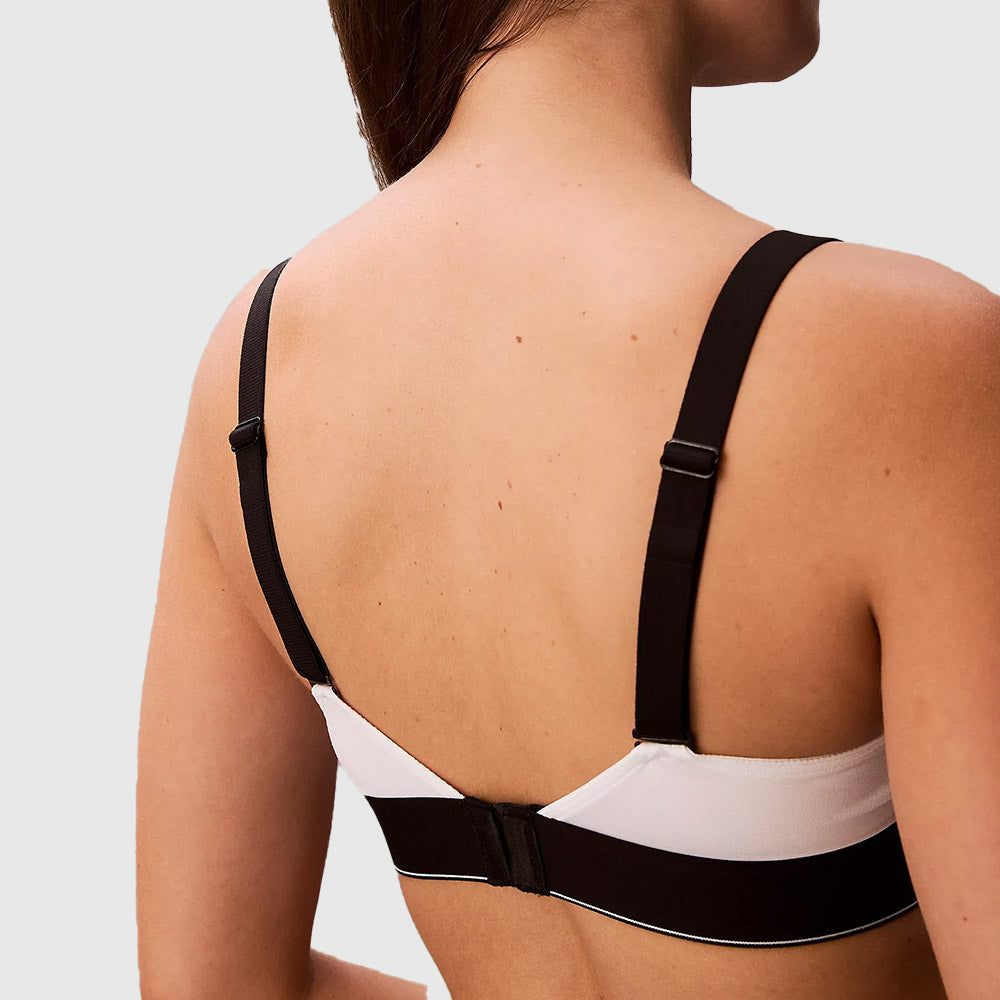 Monogram Microfibre Lightly Lined Bralette - White