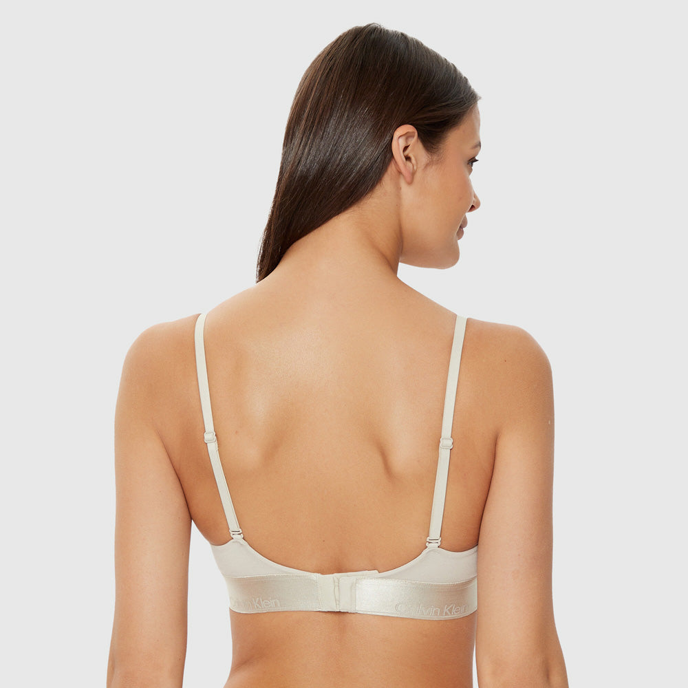 Lined Triangle Bralette - Offwhite