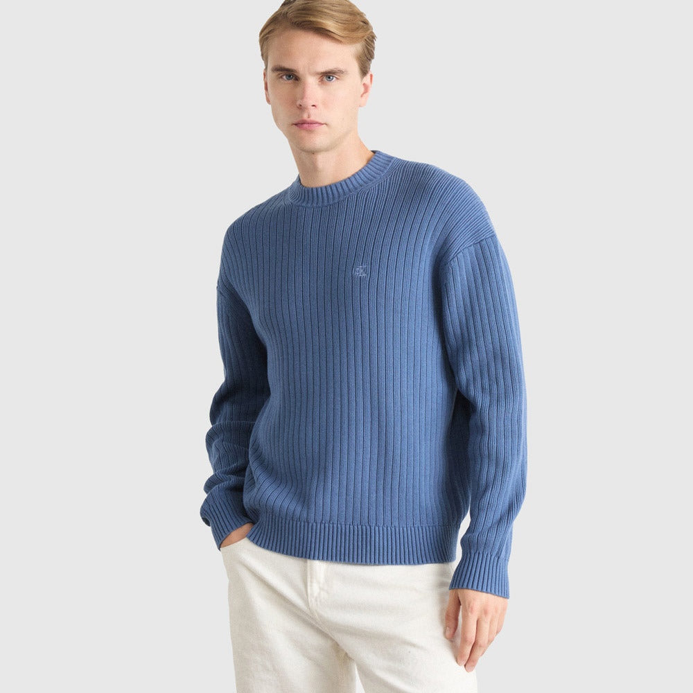 Calvin Klein Linear Sweater - Blue |ThirdBaseUrban