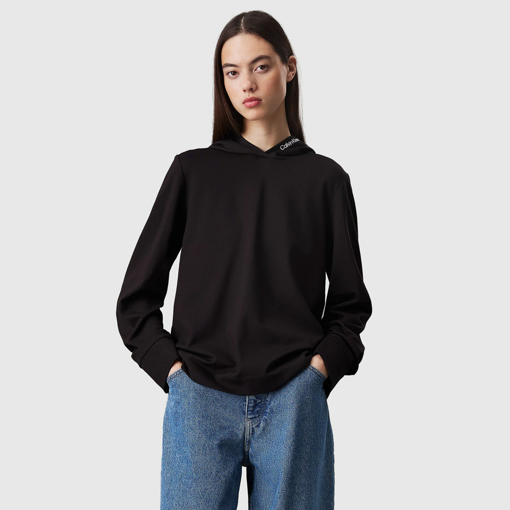 Calvin Klein Elastic Milano Hoodie - Black |ThirdBaseUrban