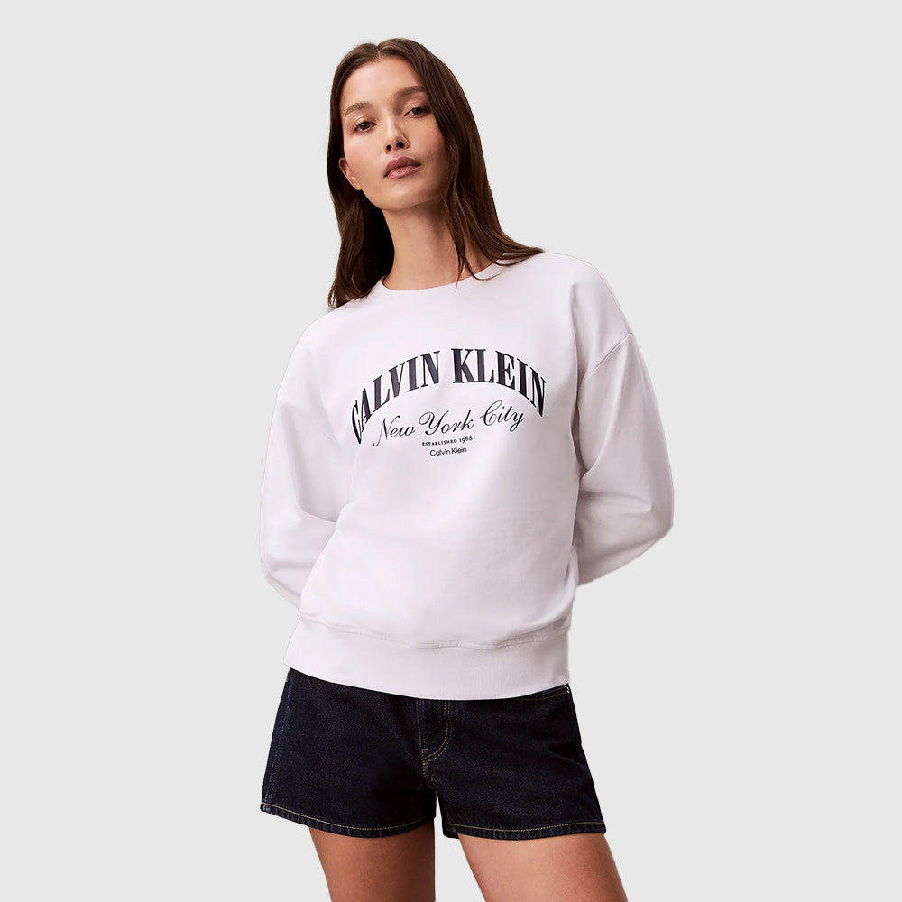 Varsity Logo Sweatshirt - White