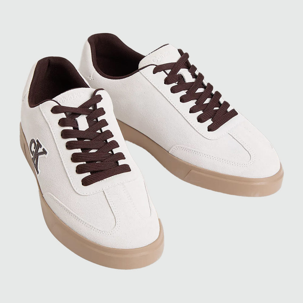 Suede Signature Logo Sneaker - White Multi