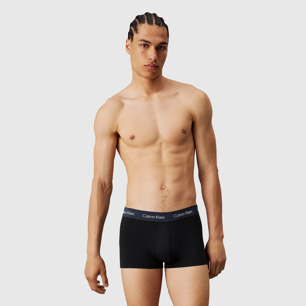 3 Pack Low Rise Trunks - Black Multi