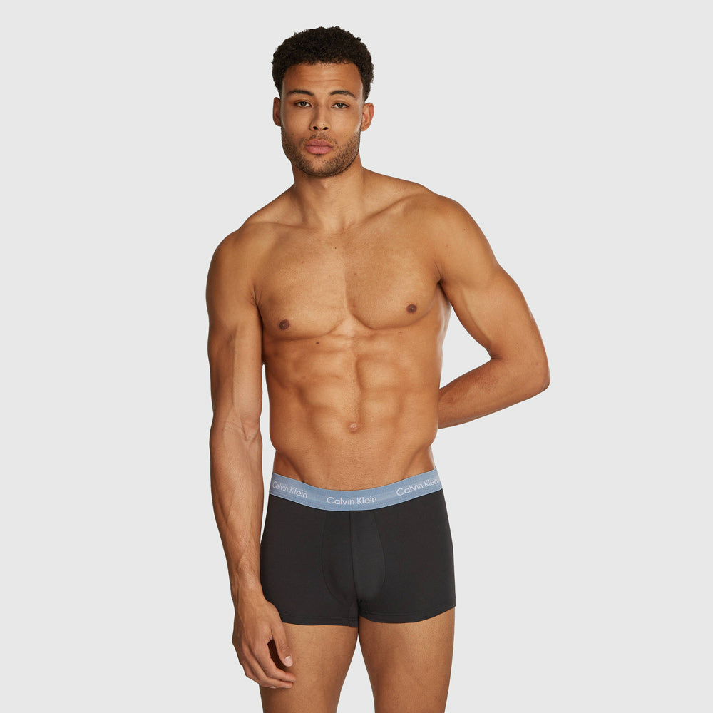 3 Pack Low Rise Trunks - Black Multi