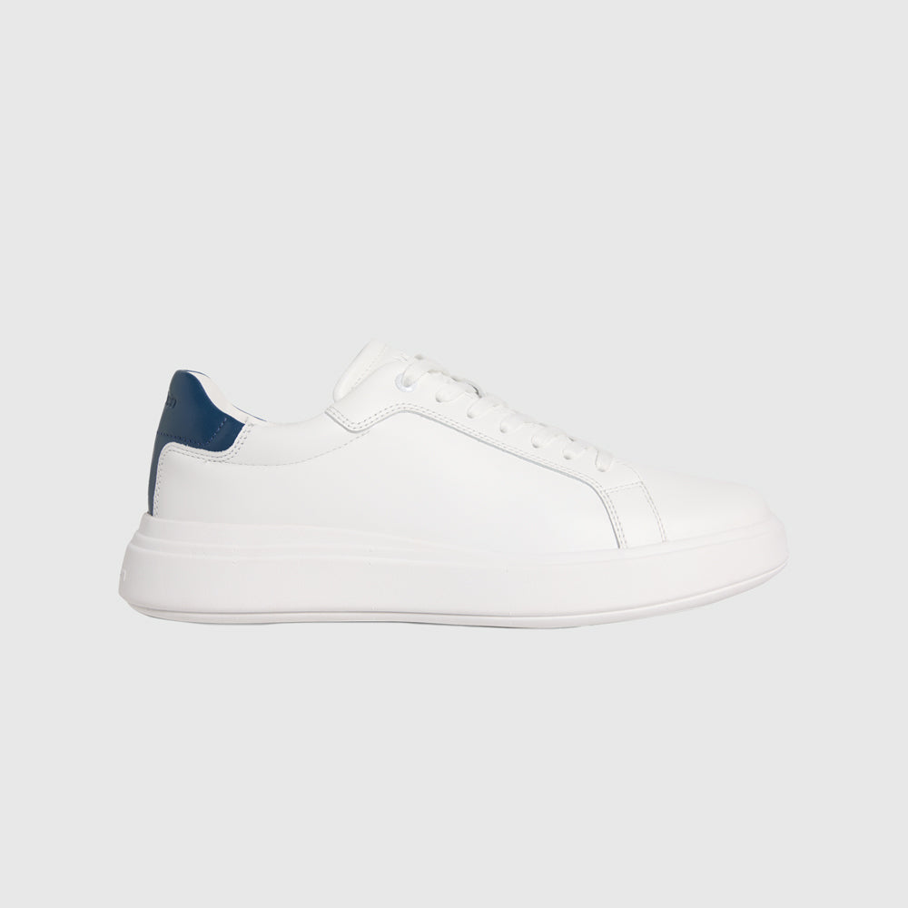 Calvin Klein Low Top Leather Sneaker - White Multi |ThirdBaseUrban