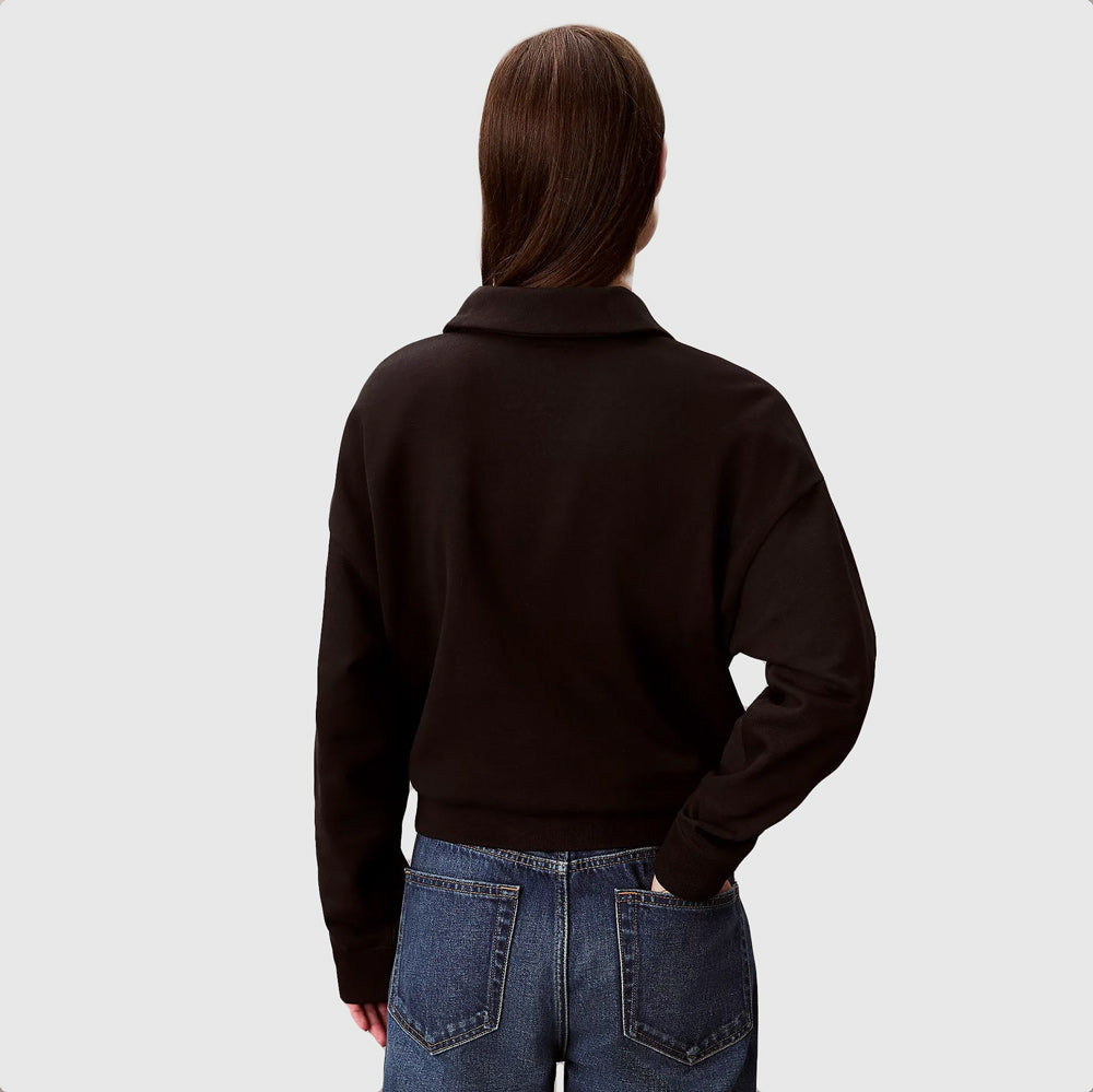 French Terry Graphic Sweatshirt - Black
