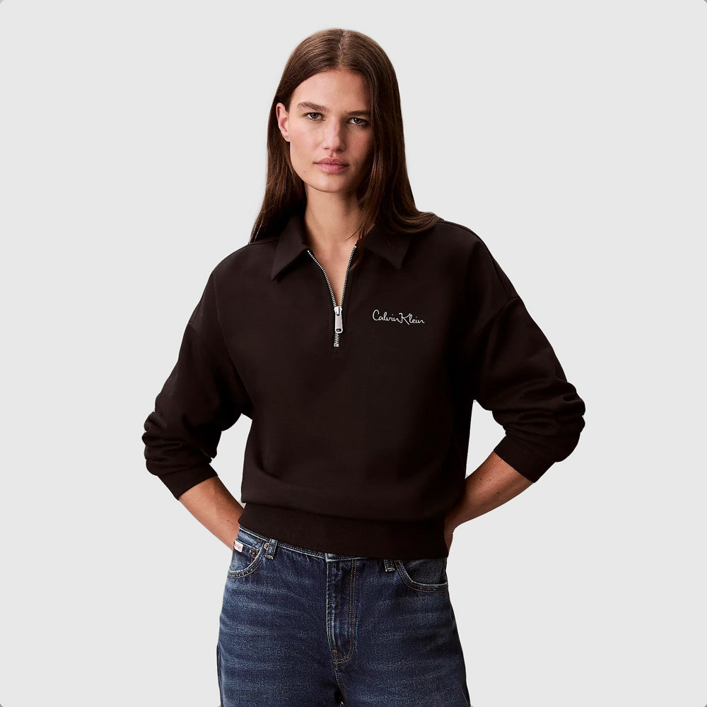 Calvin Klein French Terry Graphic Sweatshirt - Black |ThirdBaseUrban