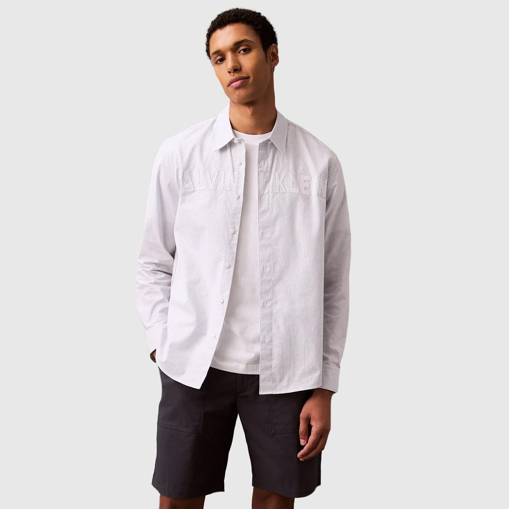 Calvin Klein Oxford Logo Shirt - Light Blue |ThirdBaseUrban