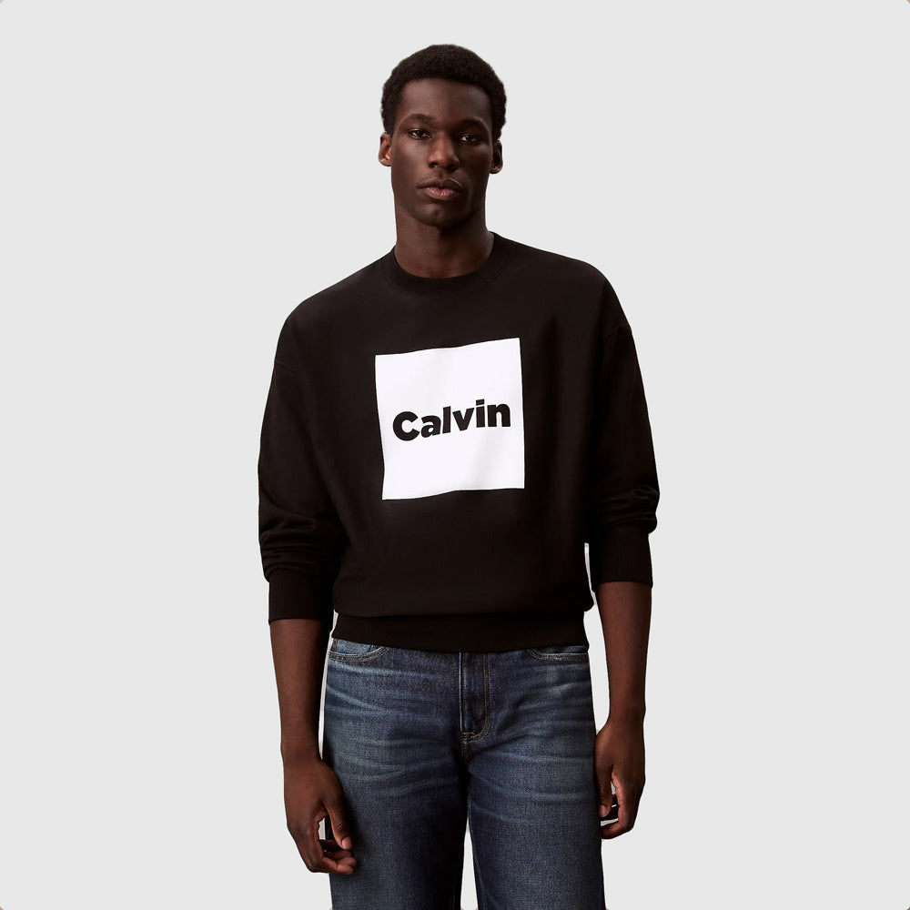 Calvin Klein Premium Fleece Box Graphic - Black |ThirdBaseUrban