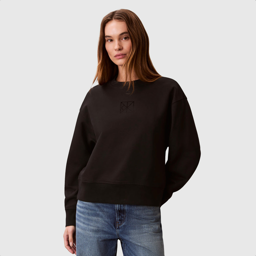 Calvin Klein Premium Terry Sweatshirt - Black |ThirdBaseUrban
