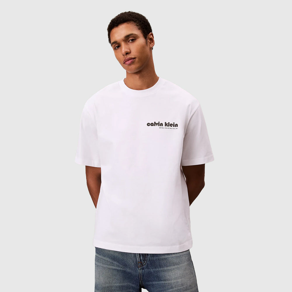 Calvin Klein Bauhaus Graphic T-Shirt - White |ThirdBaseUrban