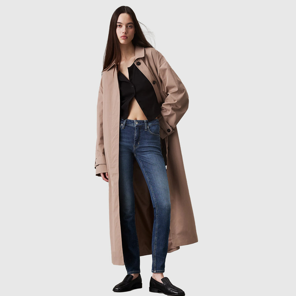 Mid Rise Skinny Jeans - Denim Dark