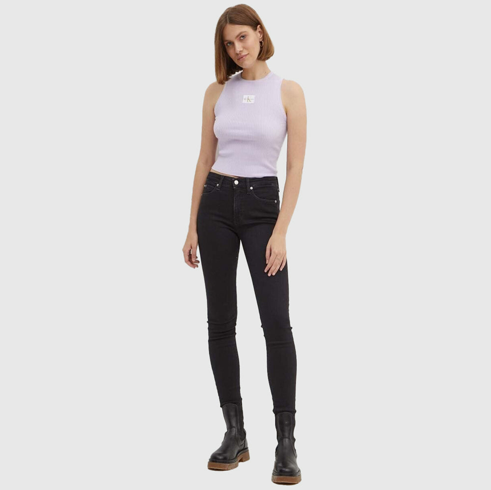 Mid Rise Skinny Jeans - Denim Black