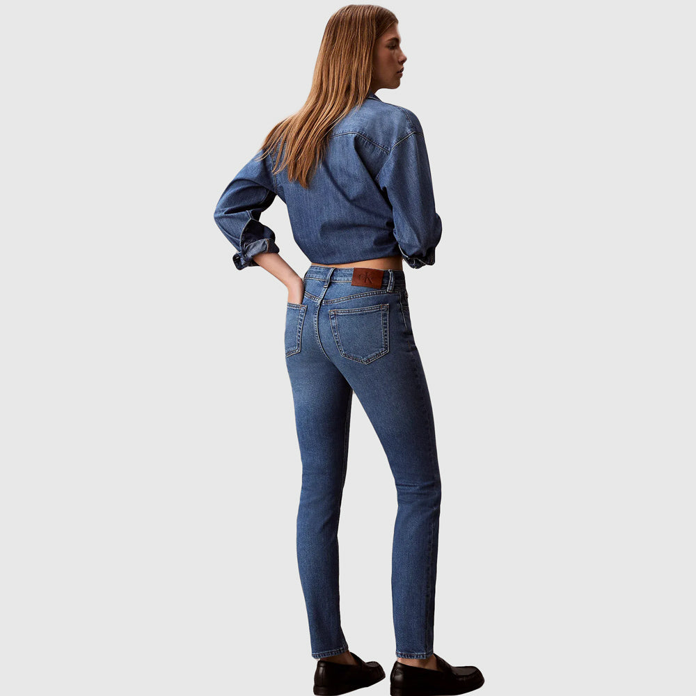 Mid Rise Slim Indigo Jeans - Denim Medium