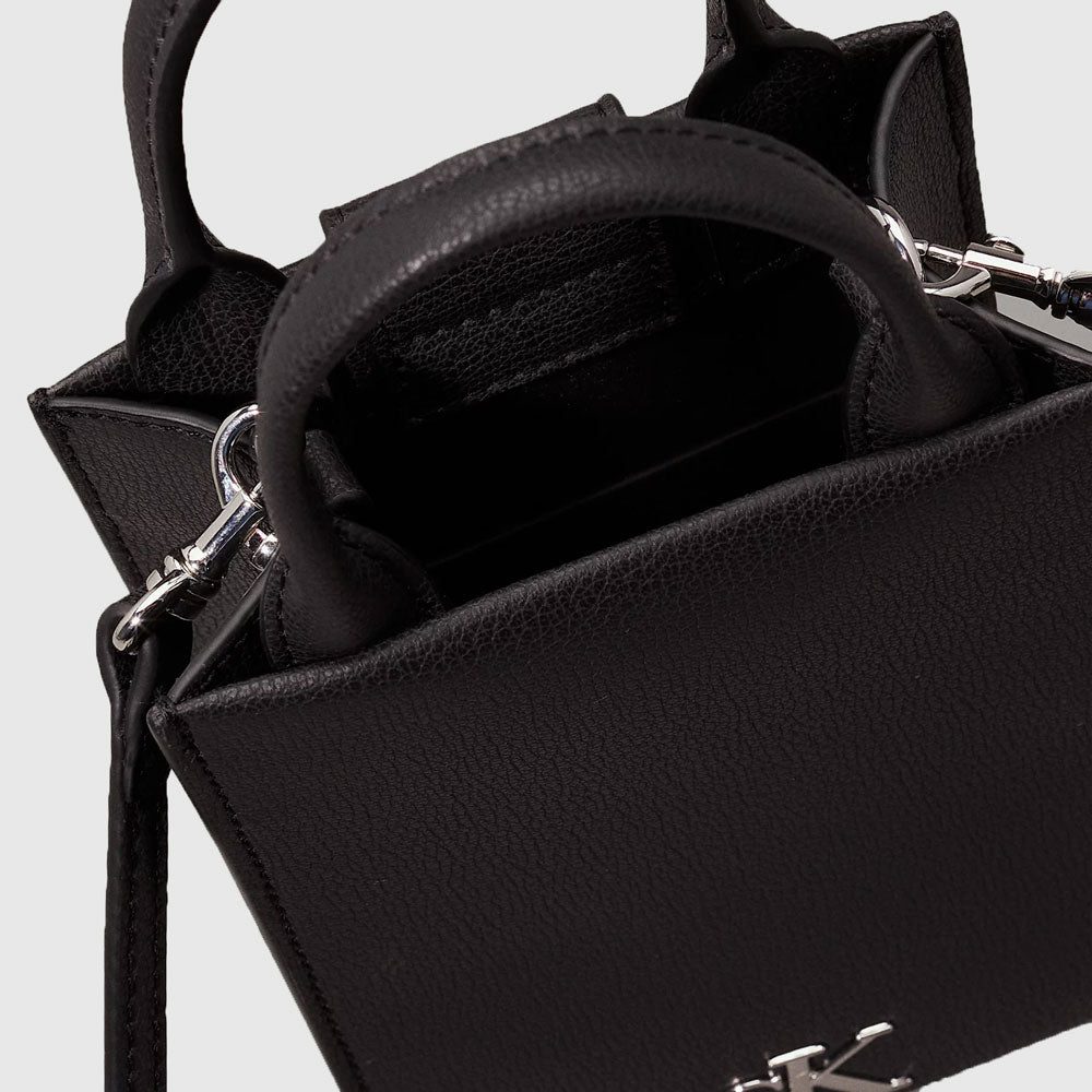 Minimal Monogram Tote Bag - Black