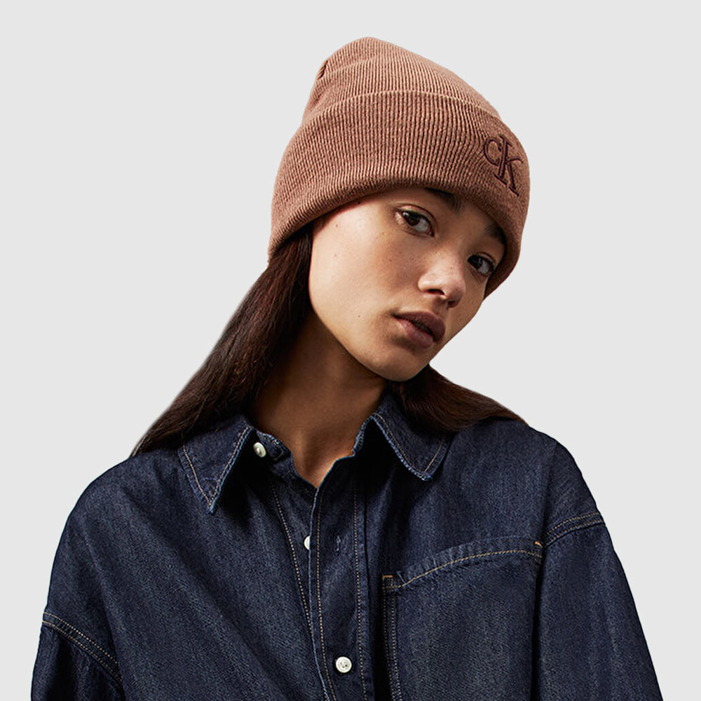 Calvin Klein Embro Beanie - Pink |ThirdBaseUrban