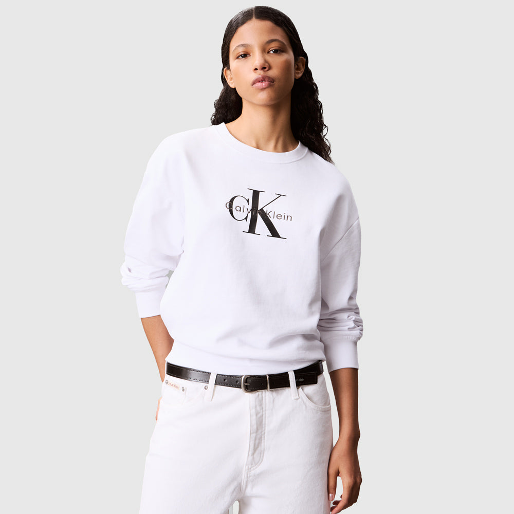 Calvin Klein French Terry Sweater - White |ThirdBaseUrban