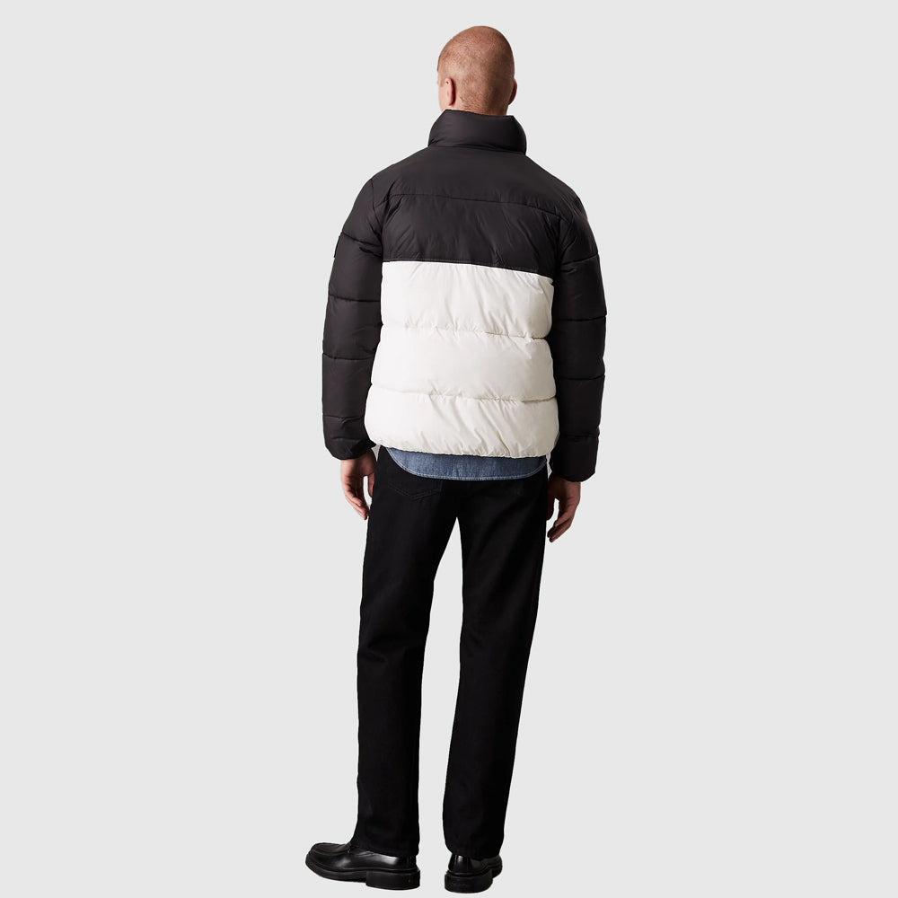 Blocking Puffer Jacket - Black Multi