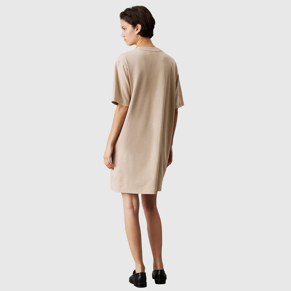Placed T-Shirt Dress - Brown