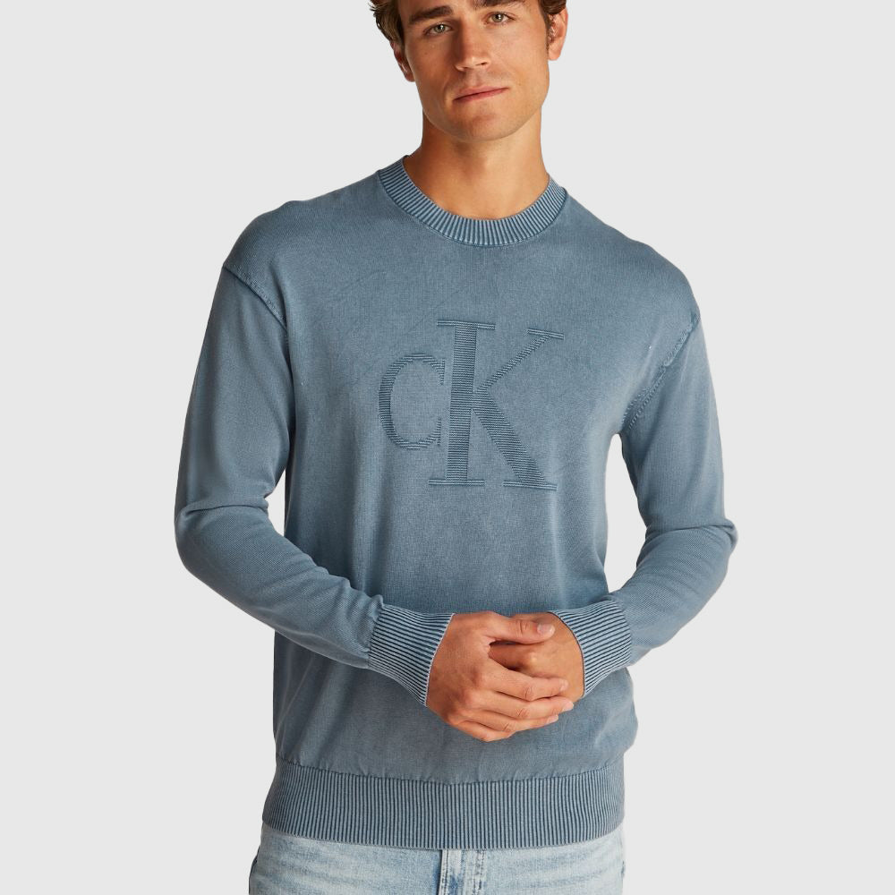 Premium Monogram Sweater - Indigo