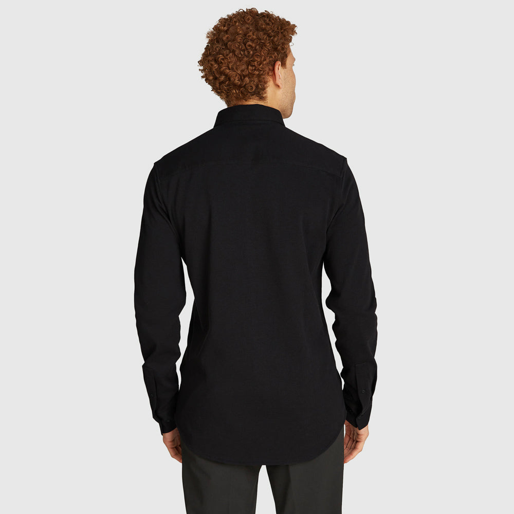 Pique Jersey Shirt - Black