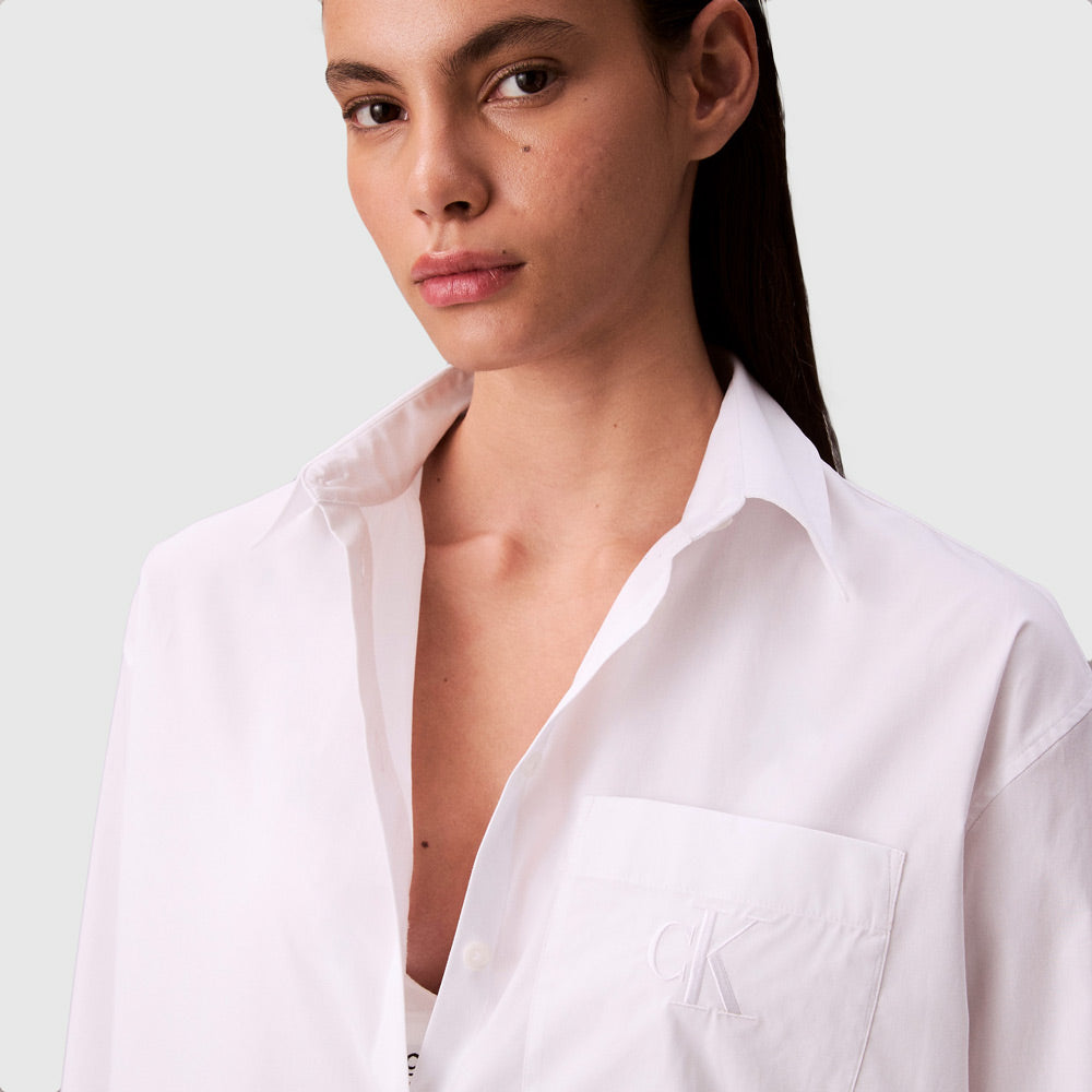 Poplin Relaxed Shirt - White