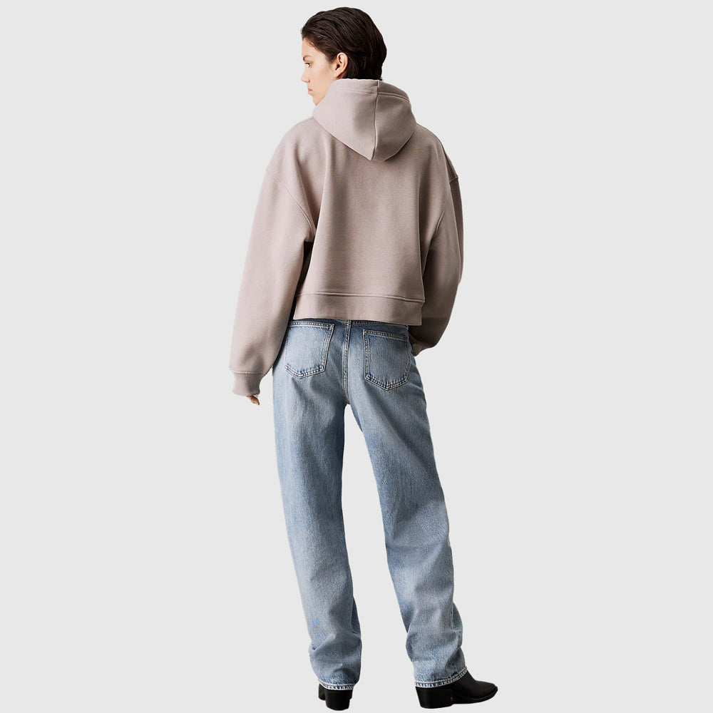 Embroidery Ck Hoodie - Brown
