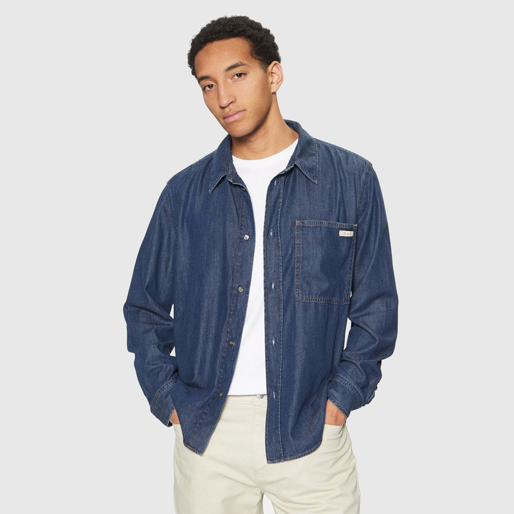 Calvin Klein Regular Denim Shirt - Denim Dark |ThirdBaseUrban