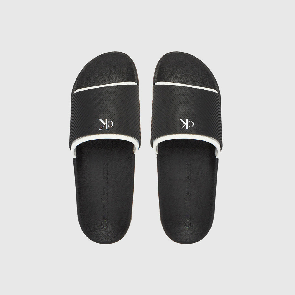 Calvin Klein Neoprene Rubber Slide - Black |ThirdBaseUrban