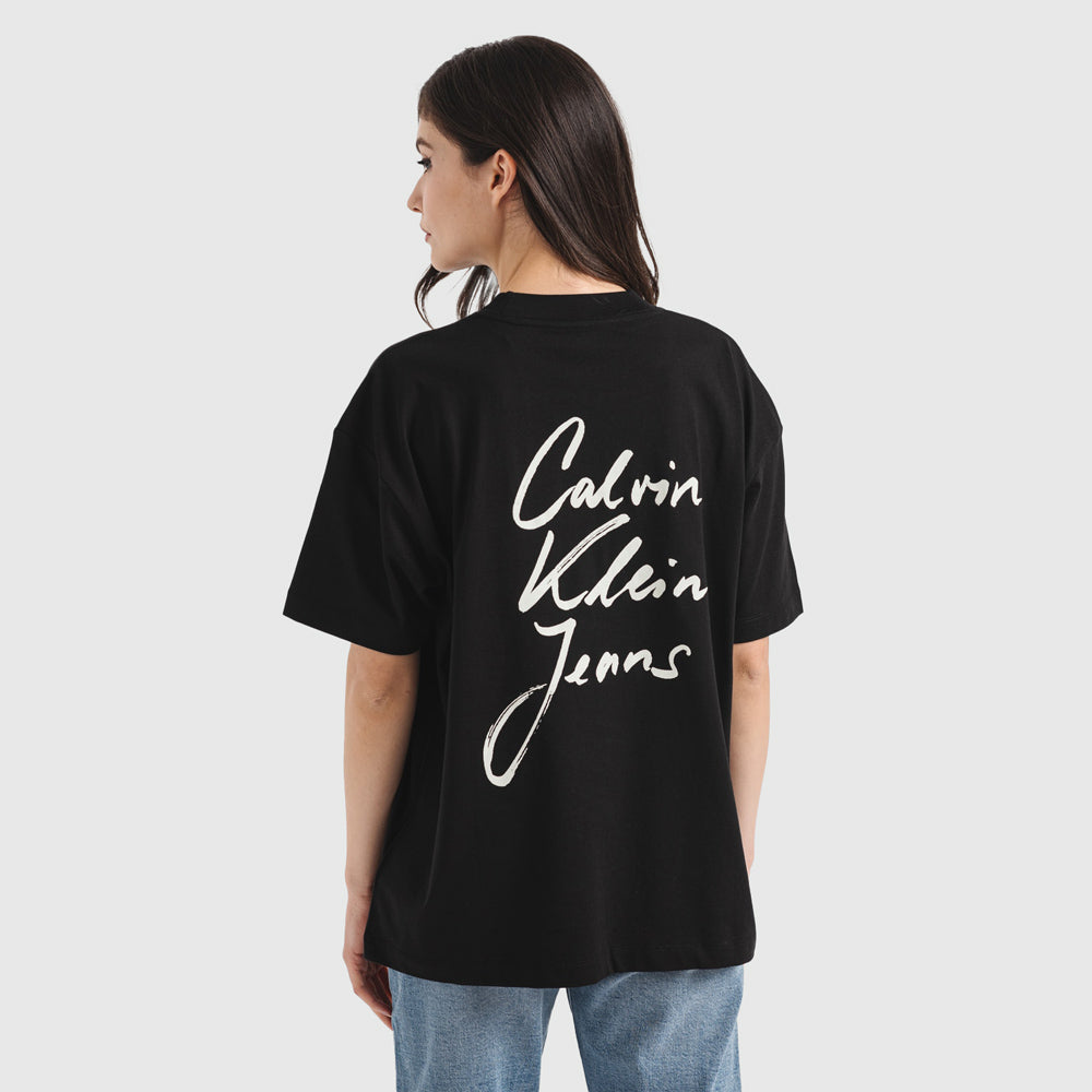 Script Institutional T-Shirt - Black