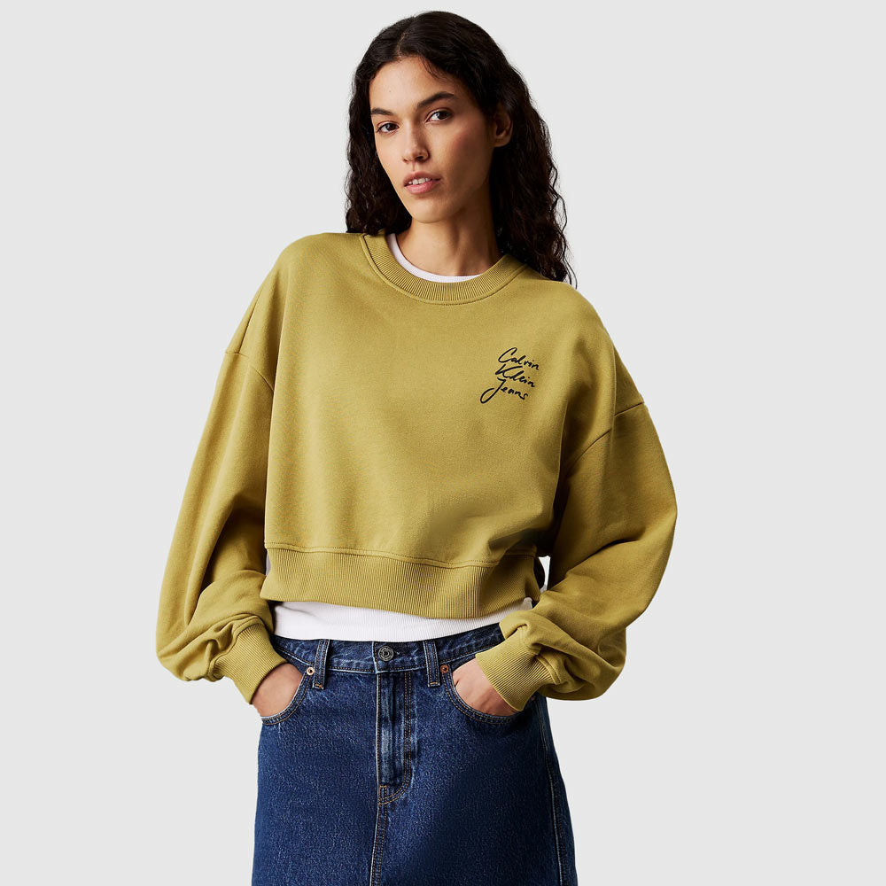 Calvin Klein Script Institutional T-Shirt - Willow |ThirdBaseUrban