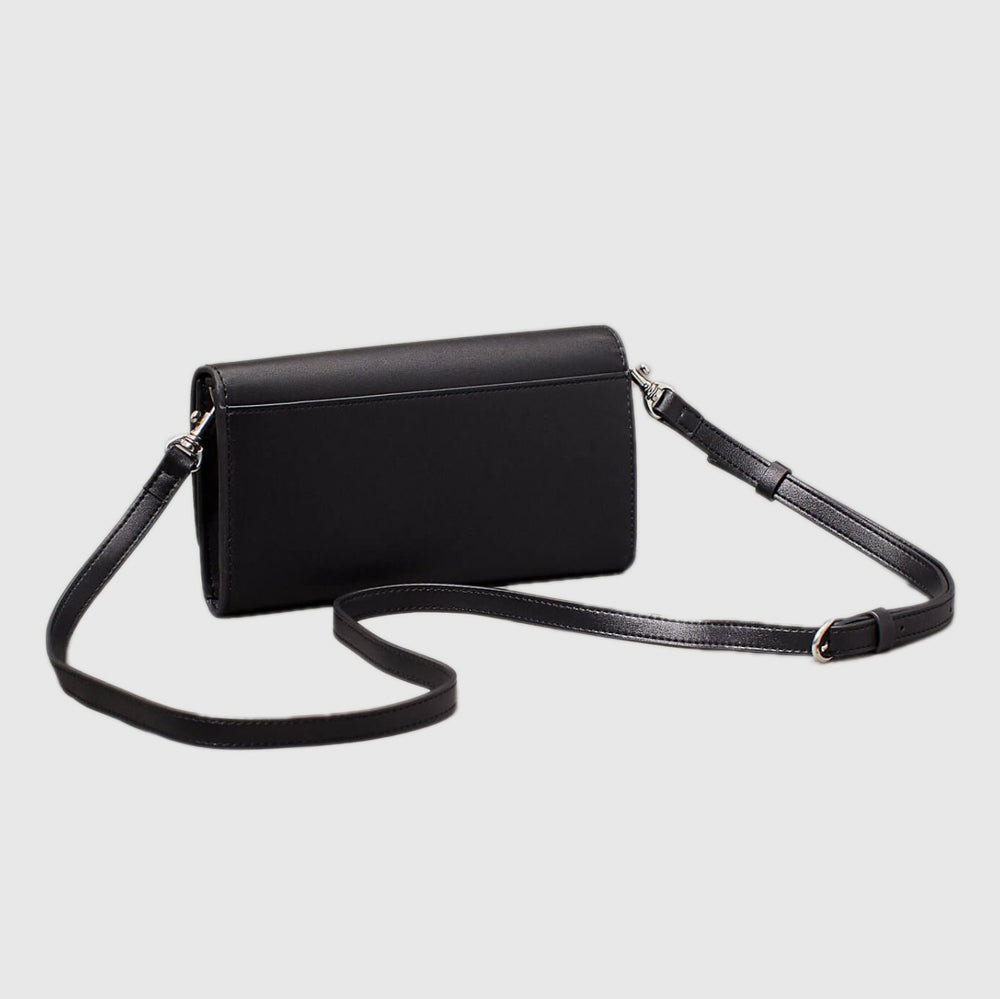 Sculpted Strap Deboss Bag - Black