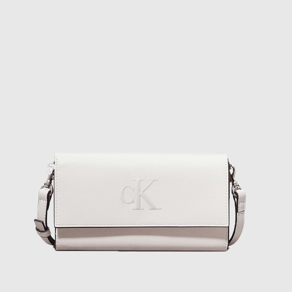 Calvin Klein Sculpted Fold Strap Deboss Bag - Cream |ThirdBaseUrban