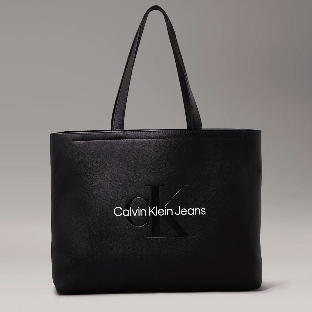 Slim Sculpted Tote Bag- Black
