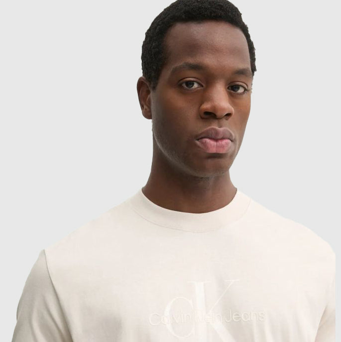 Shiny Monologo T-Shirt - Light Grey