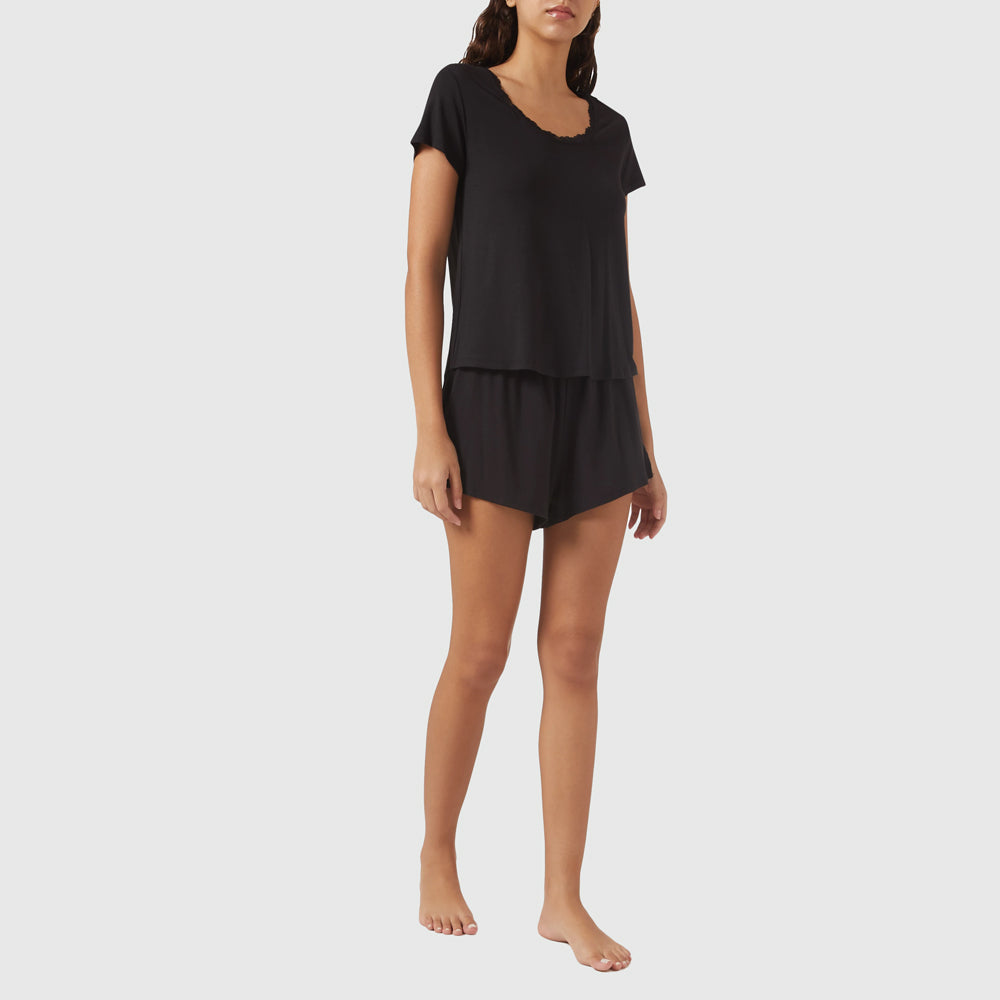 Attraction Sleep Shorts - Black