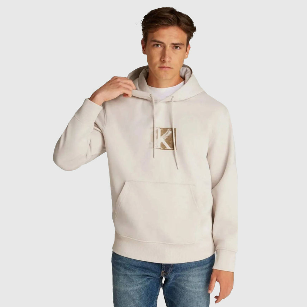 Calvin Klein Box Hoodie - Moonbeam |ThirdBaseUrban
