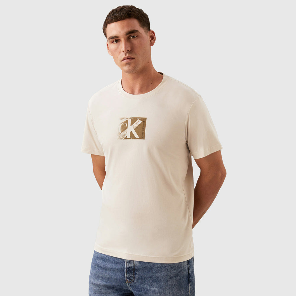 Calvin Klein CK Box T-Shirt - Moonbeam |ThirdBaseUrban