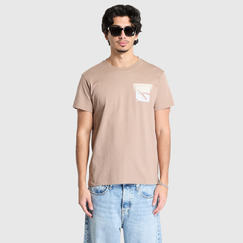 Calvin Klein Box Monogram T-Shirt - Taupe |ThirdBaseUrban